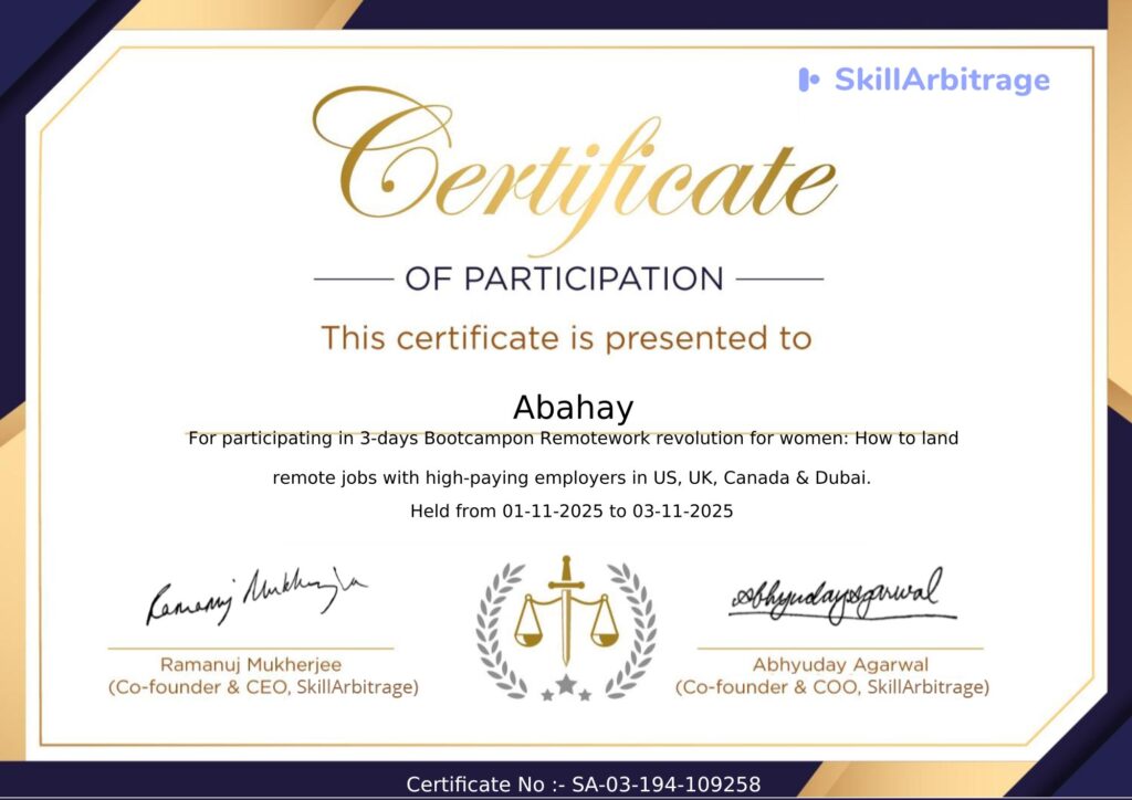 Skill Certificate